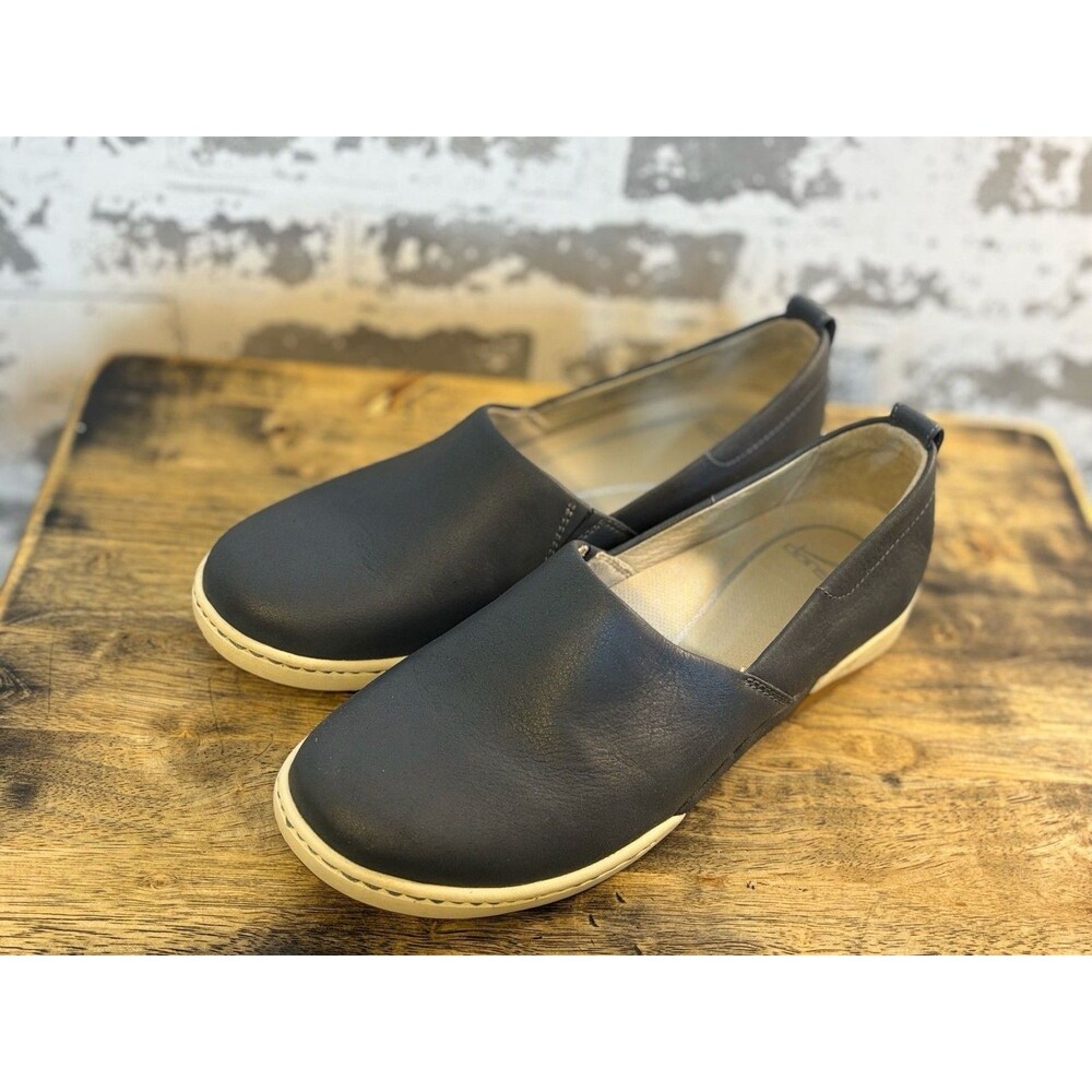 NWOB Dansko Reba Leather Slip-On Loafer Sneakers, Navy, Size 40
